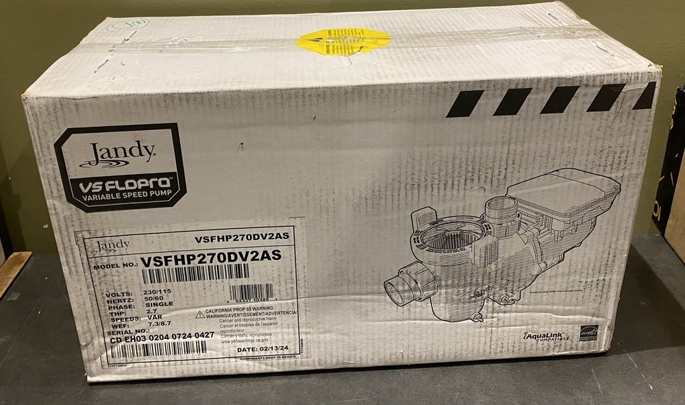 JANDY VSFHP270DV2AS POOL PUMP 2.7HP VS FLOPRO VARIABLE SPEED - SCREEN BLEED
