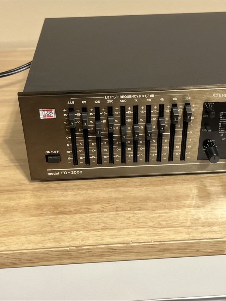 BSR EQ 3000 Stereo Frequency Equalizer Spectrum Analyzer Great Condition Tested