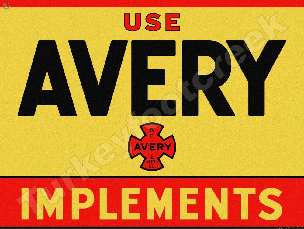 Use Avery Implements 9" x 12" Metal Sign