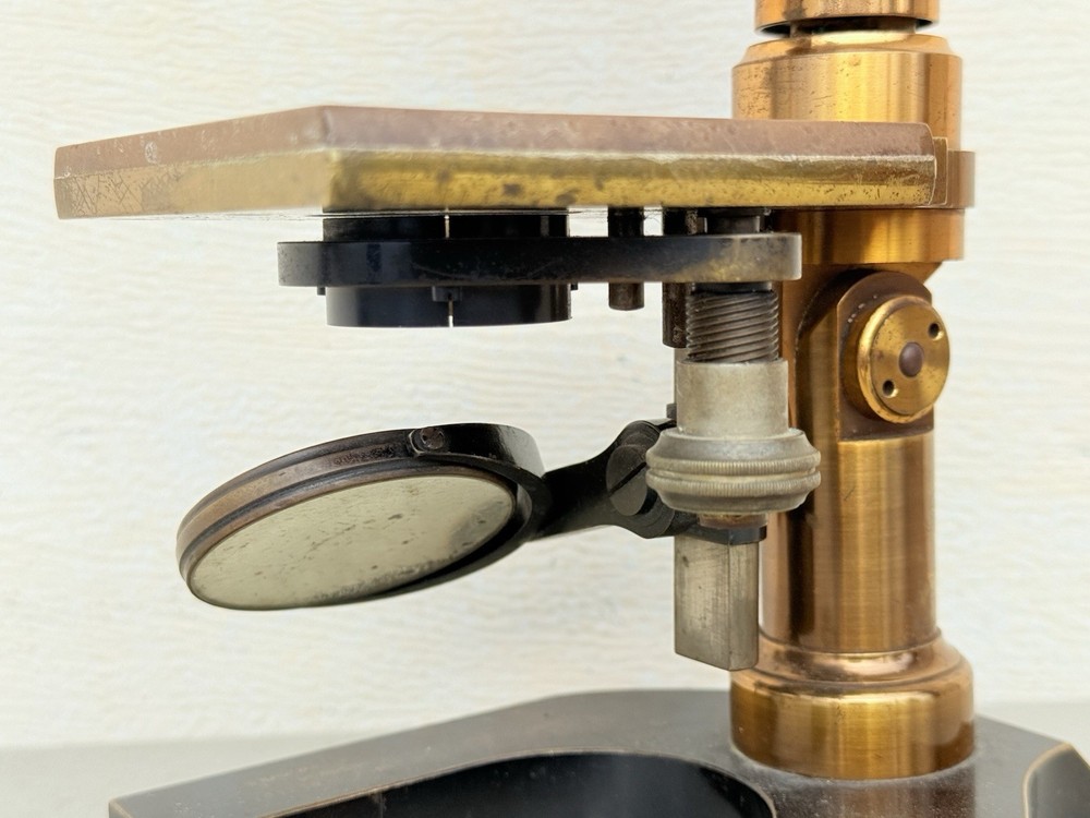 Antique E. Leitz Wetzlar Brass Microscope No. 54934