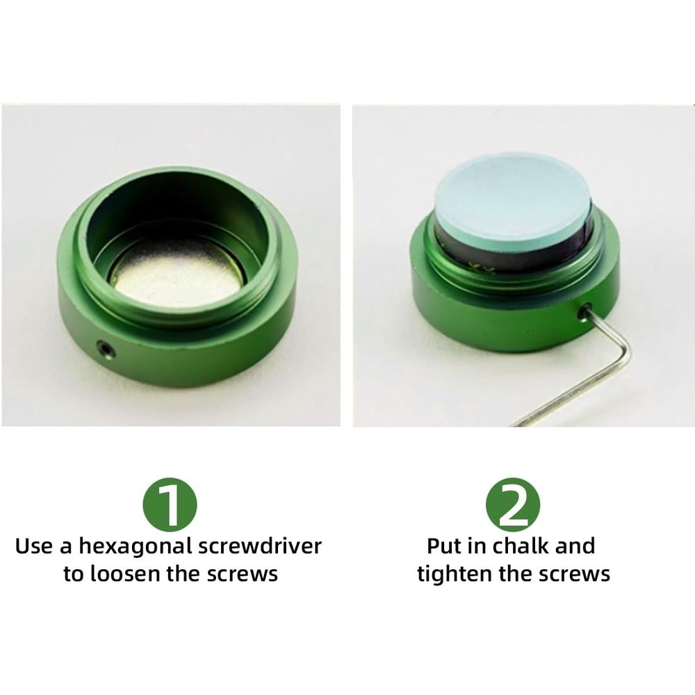 TAOM Pool Chalk Holder Round Shaped Practical Tool Billiards Accessories
