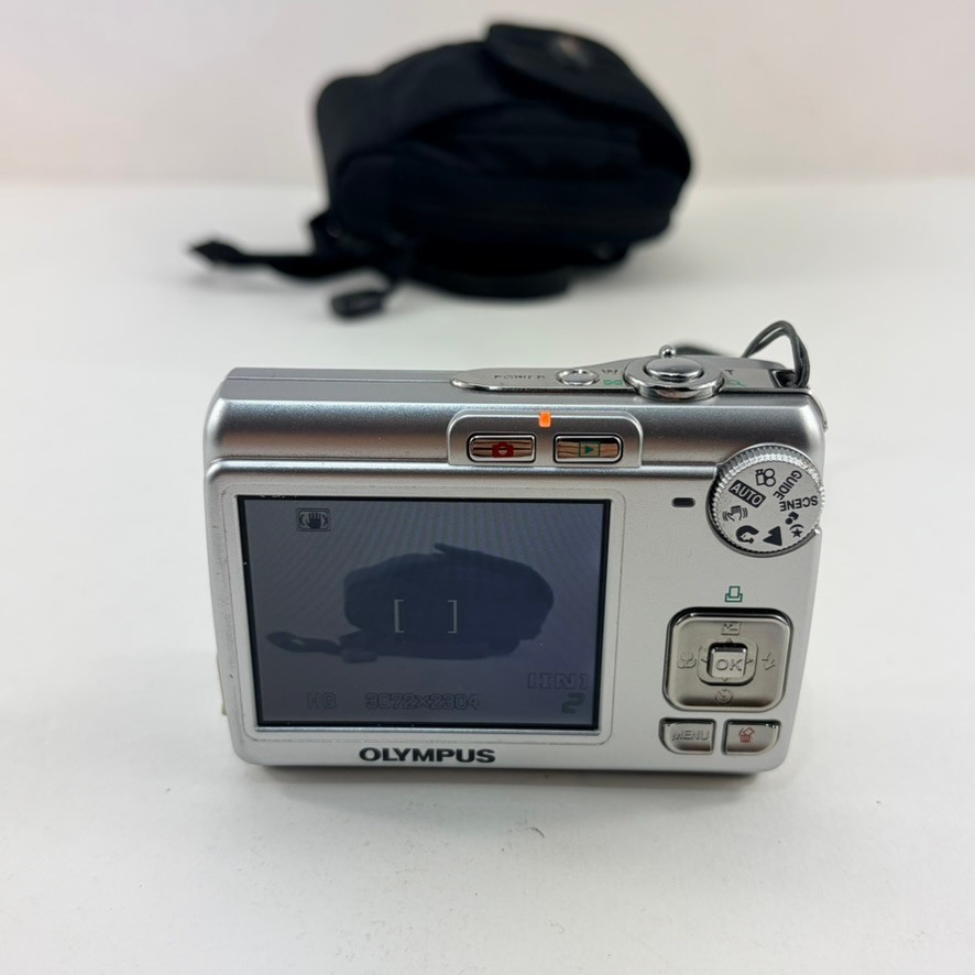 Olympus FE-210 7.1MP Digital Camera with Strap, Memory, & Extras - Tested Works