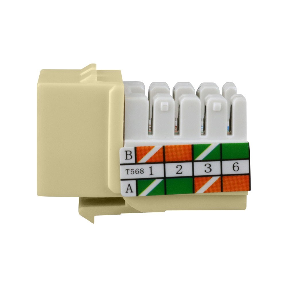 Construct Pro Cat6 (RJ-45) Keystone Jack (Ivory)