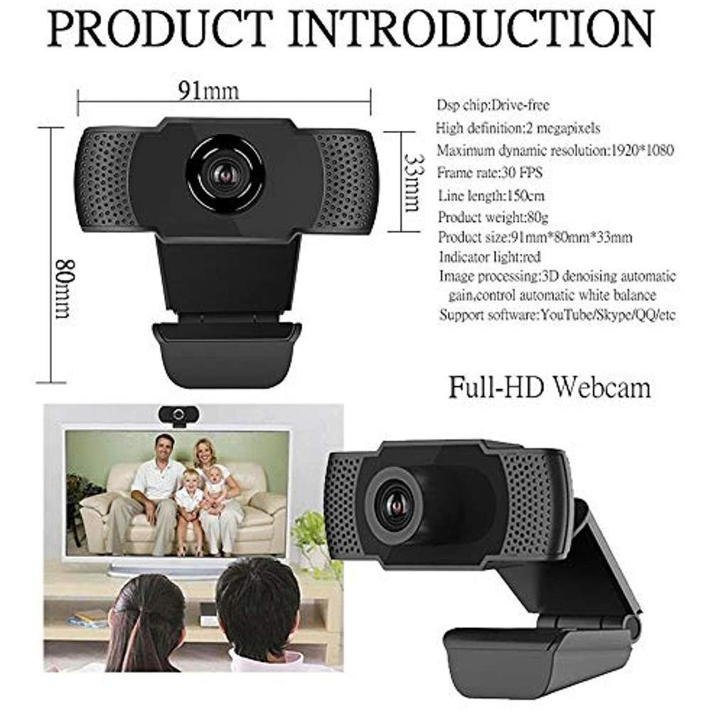 VANYUST HD Webcam 1080p Streaming Web Camera