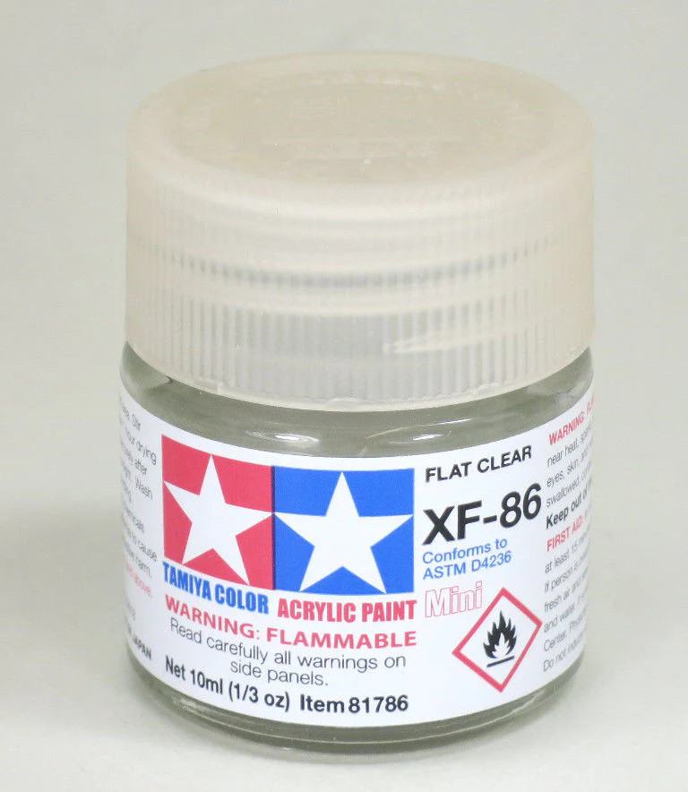 Tamiya Acrylic 10ml Mini 81786 XF-86 Flat Clear