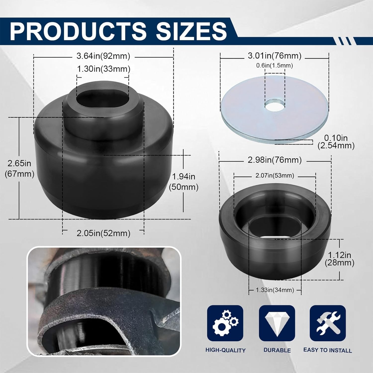 7-141 Body Cab Mount Bushing Kit For 99-14 Chevy Silverado GMC Sierra 1500/2500