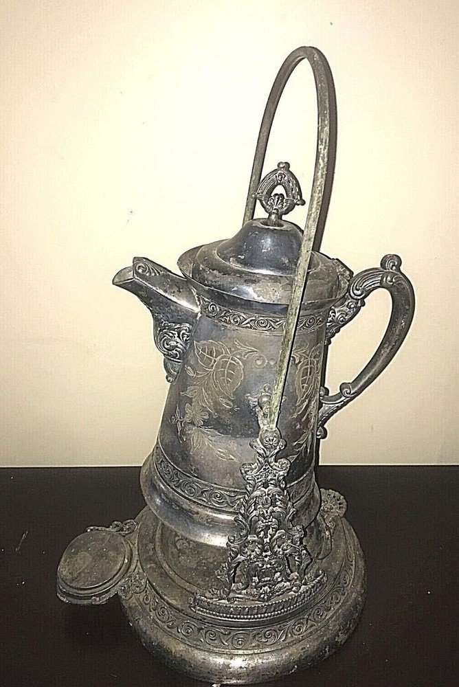 Antique Victorian Era Hartford Silver Plate Water Server