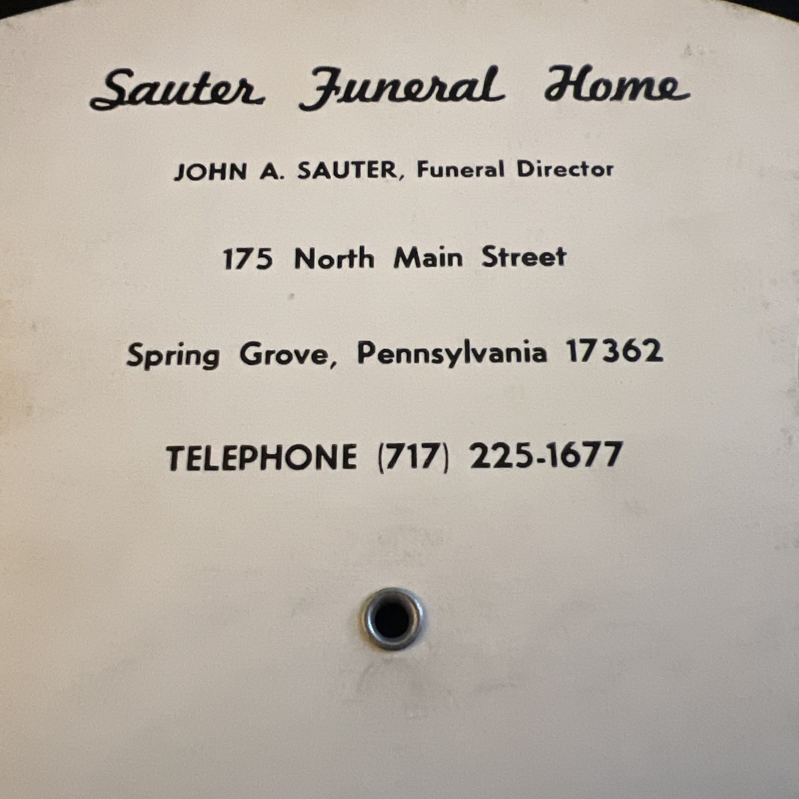 Funeral Home Fan Sauter Funeral Home "The Good Shepherd" Vintage Trifold