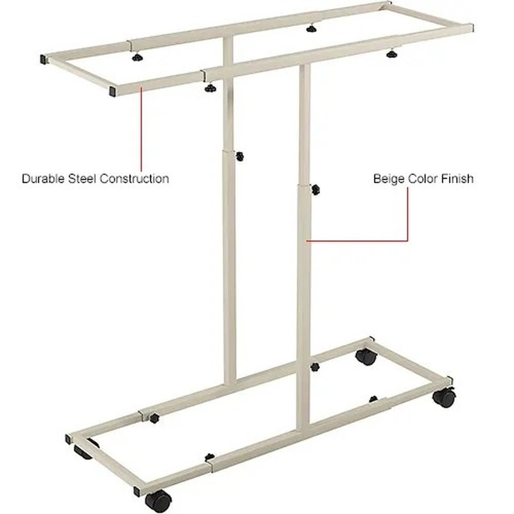 Interion? Expandable Mobile Rack, 16"W, White