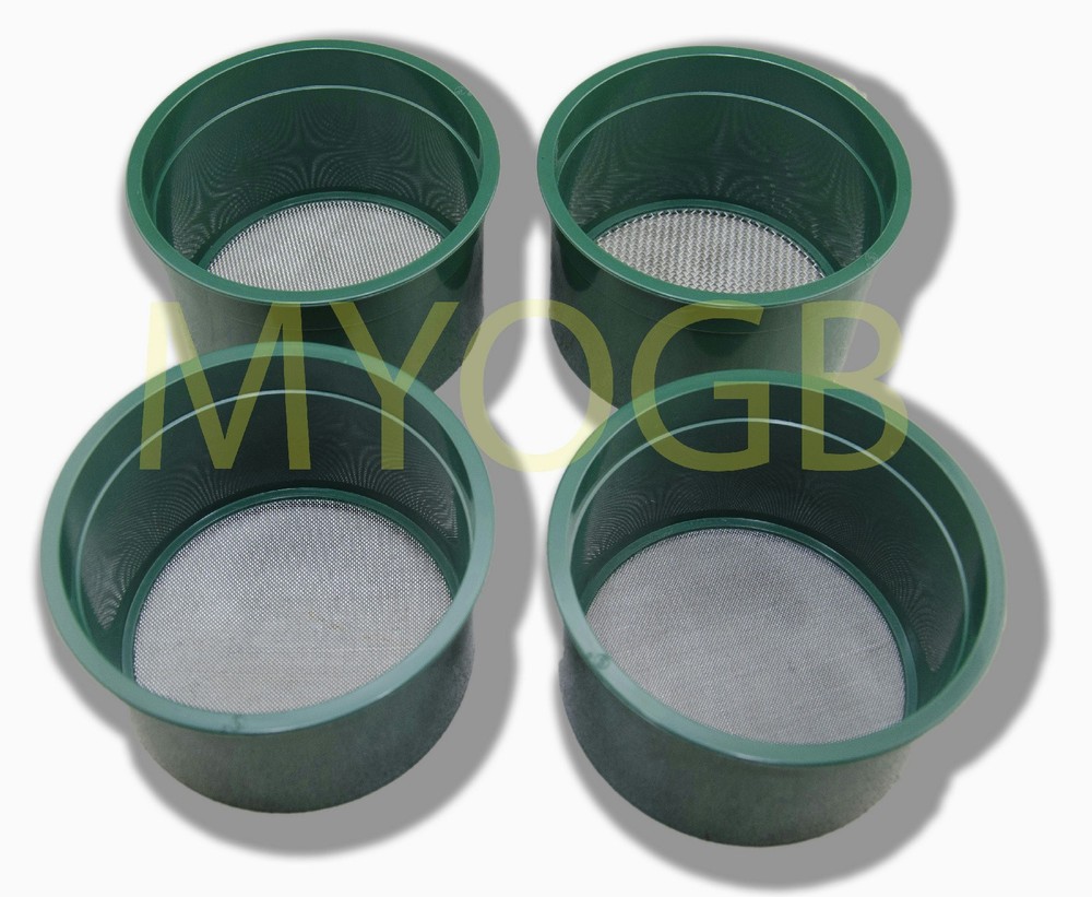 Stackable Plastic Sieve / Screen Kit 4 screens Classifying 20-30-50-60 Mesh-Gold