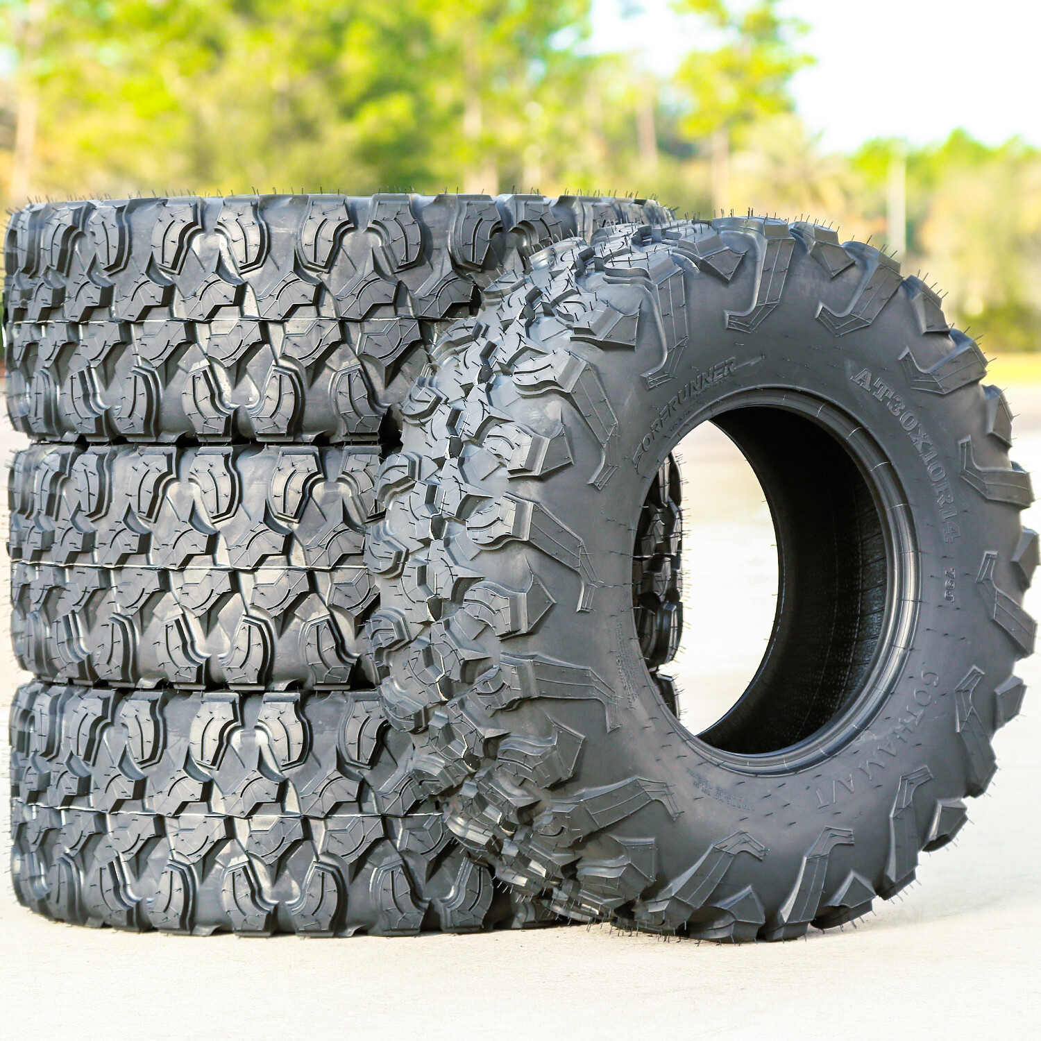 4 Forerunner Gotham A/T 30x10.00R14 30x10R14 79J 8 Ply All Terrain ATV UTV Tires