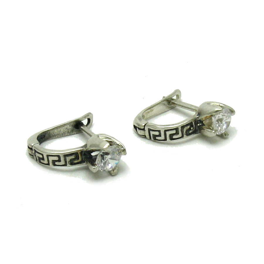 Stylish Sterling Silver Earrings Hallmarked Solid 925 With 5mm CZ Empress