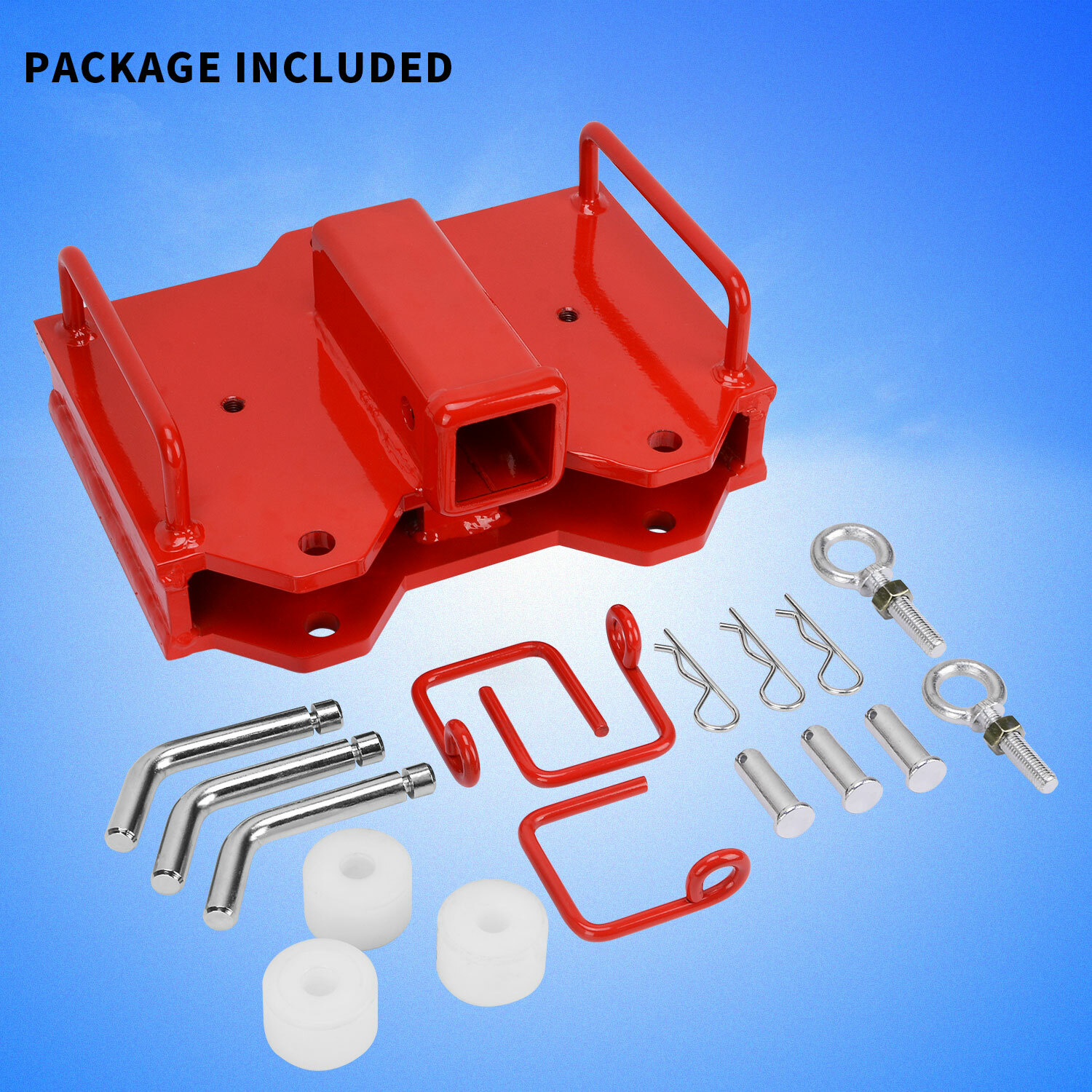 2" Trailer Hitch Receiver Dual Pallet Fork Forklift Towing Adapter Attachment