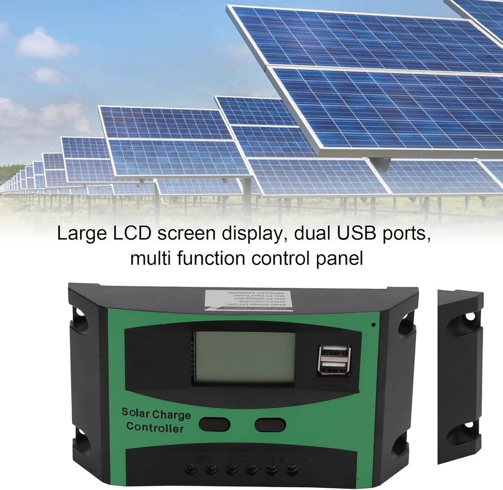 PWM Solar Panel Charge Controller with LCD. 12V 24V - 50 Amps