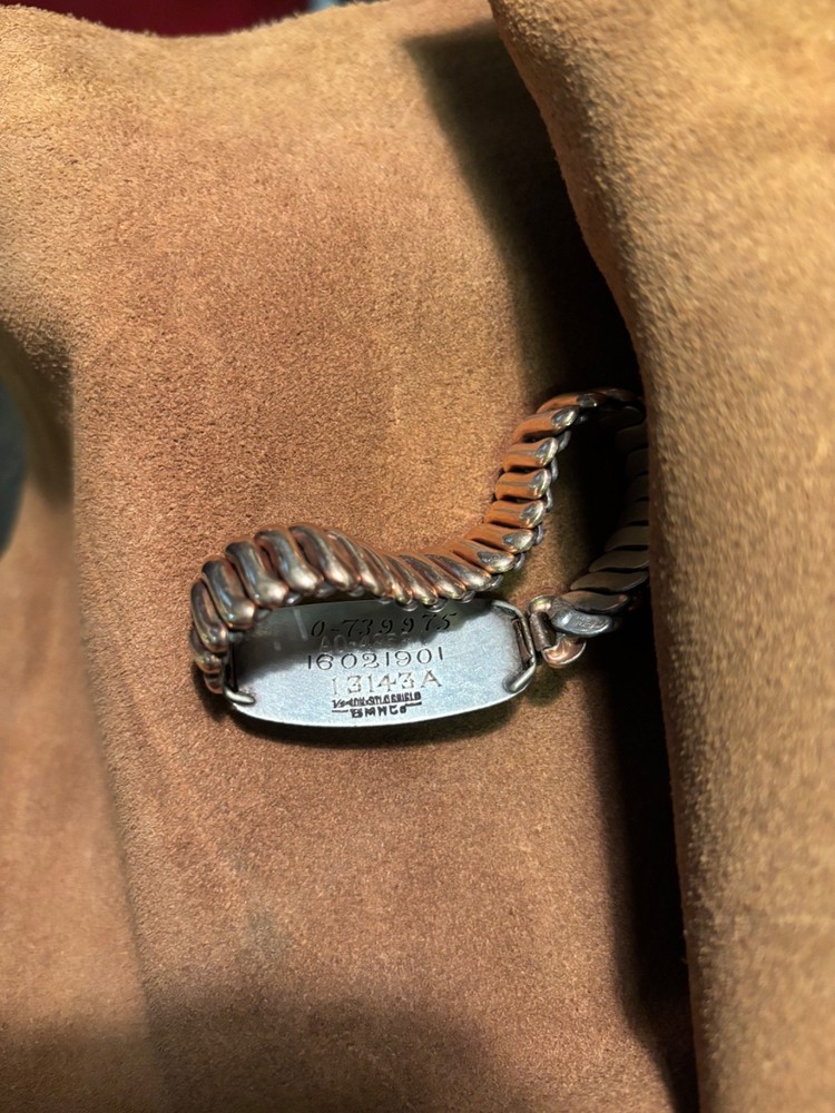 WWll USAAF Pilot Wings ID Bracelet