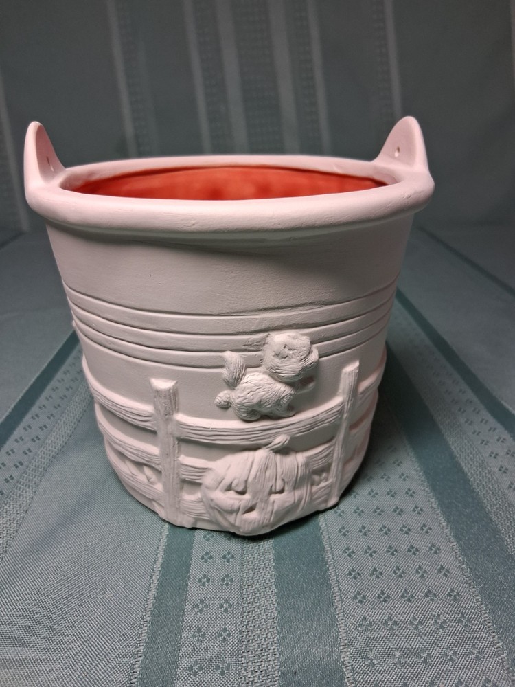 Ceramic Bisque Ready to Paint - Halloween Pumpkin Patch Scarecrow