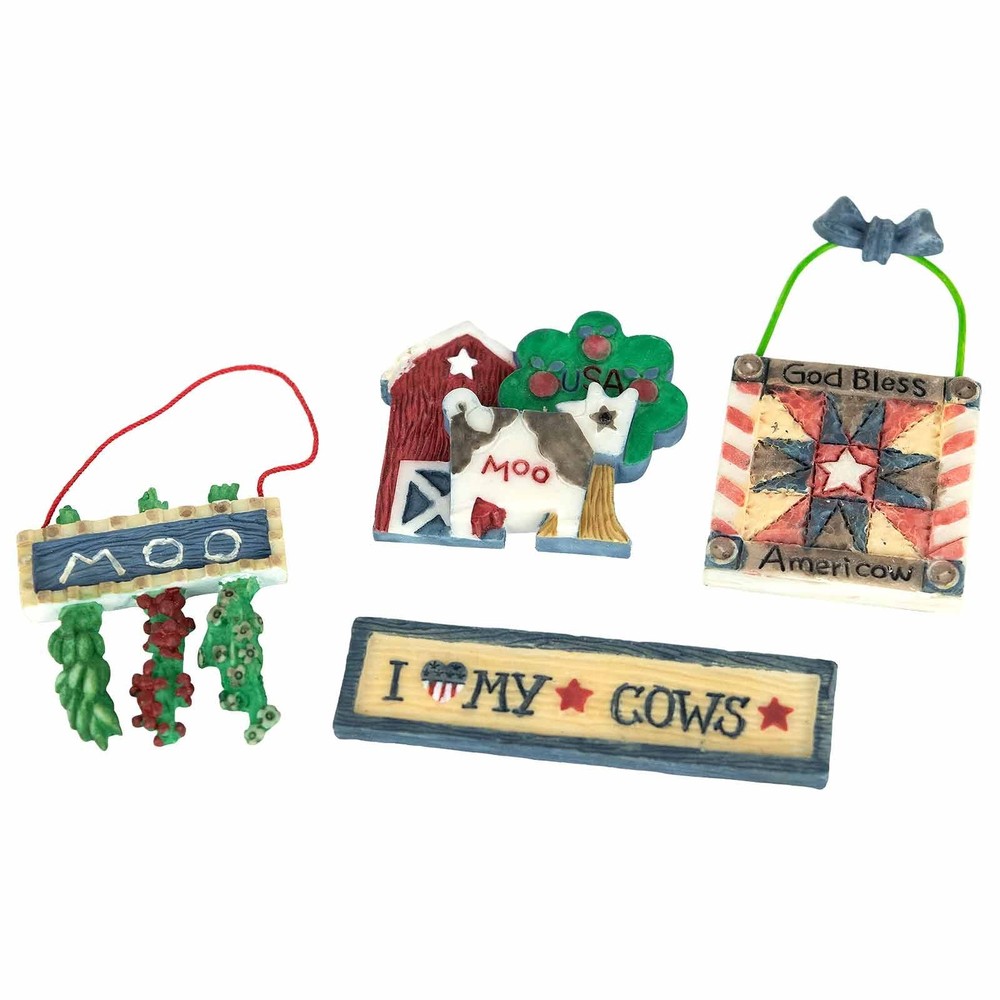 Mary's Moo Moos Ameri-Cow 12pc Mini Figurines Accessory Pack 634700 Patriotic