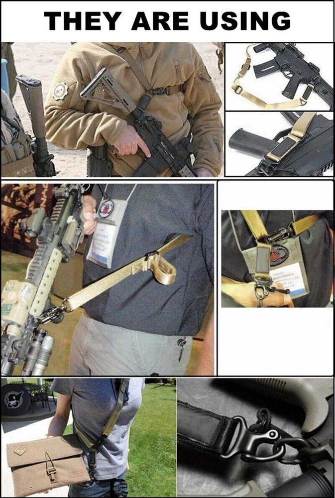 Adjustable Multi-function Two Point Tactical Rifle Sling Hunting Nylon Gun Strap