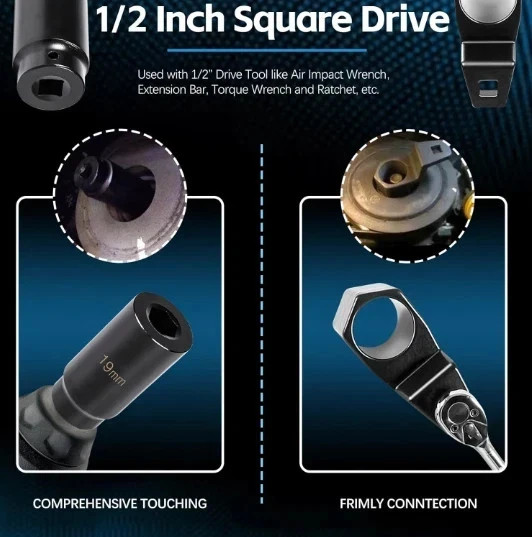 For Honda Crank Pulley Tool 19mm Harmonic Balancer Socket & 50mm Crankshaft..