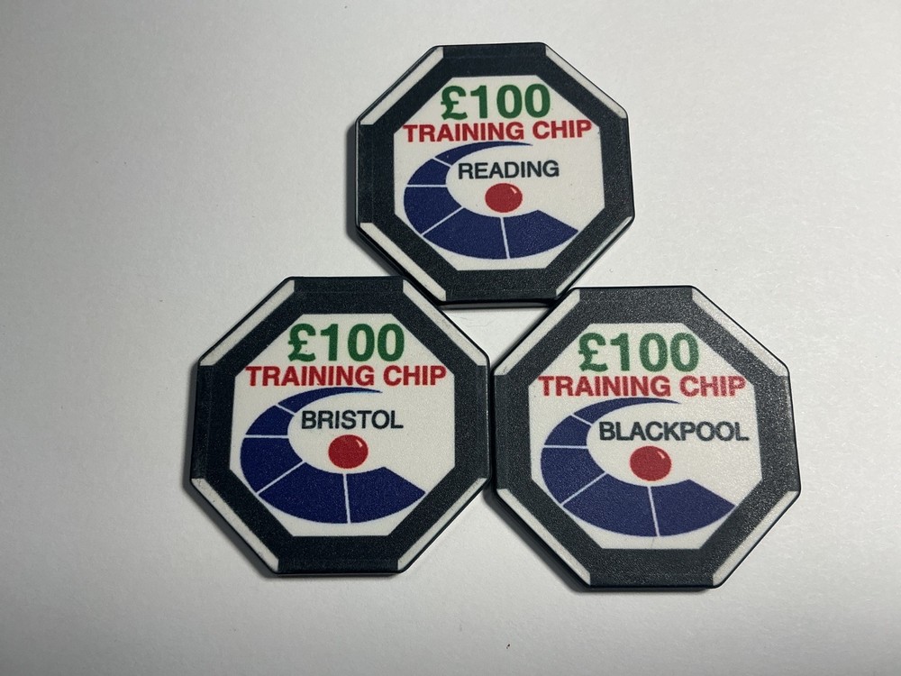 Three £100 Octagon training chips
