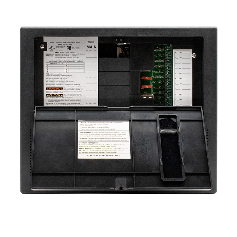 WF-8955PEC-B-LIS Power Center with Lithium-Ion Switch - 55A, Black