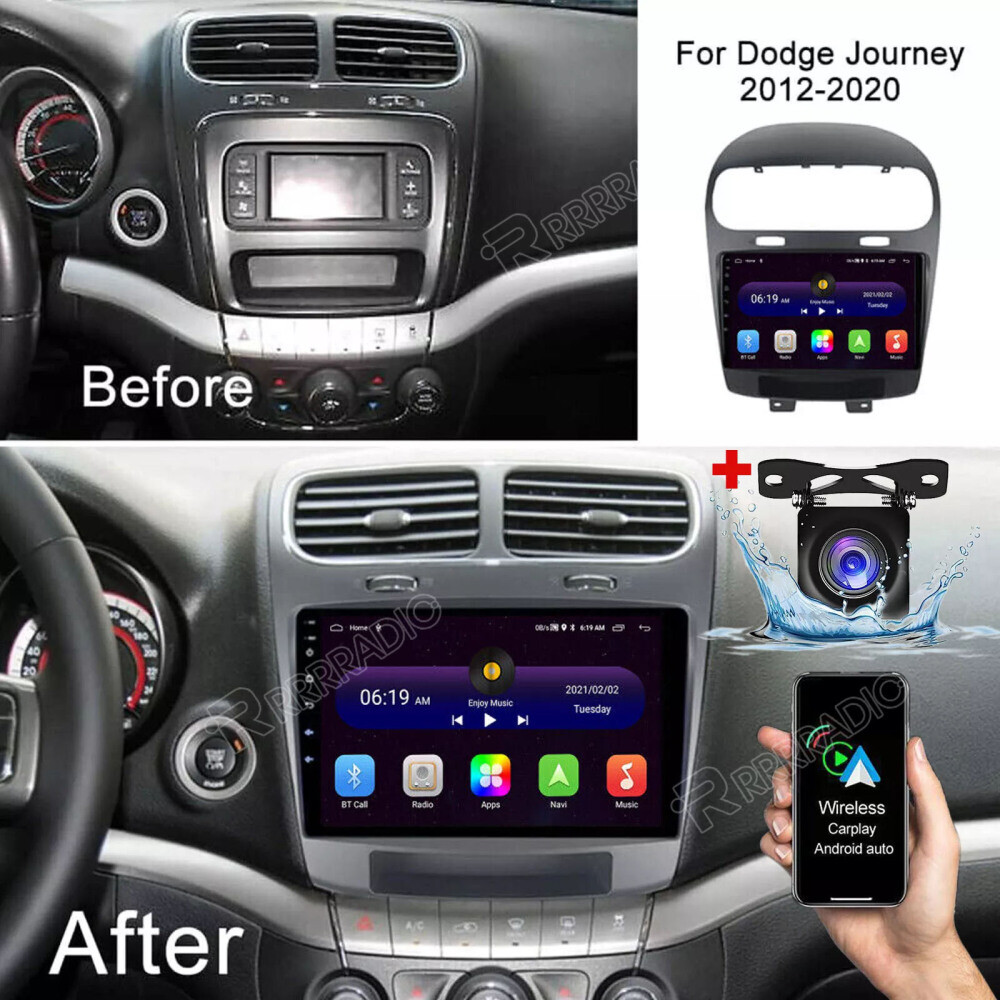 9" For 2012-2020 Dodge Journey Carplay Android 13 Car Stereo Radio Player GPS BT