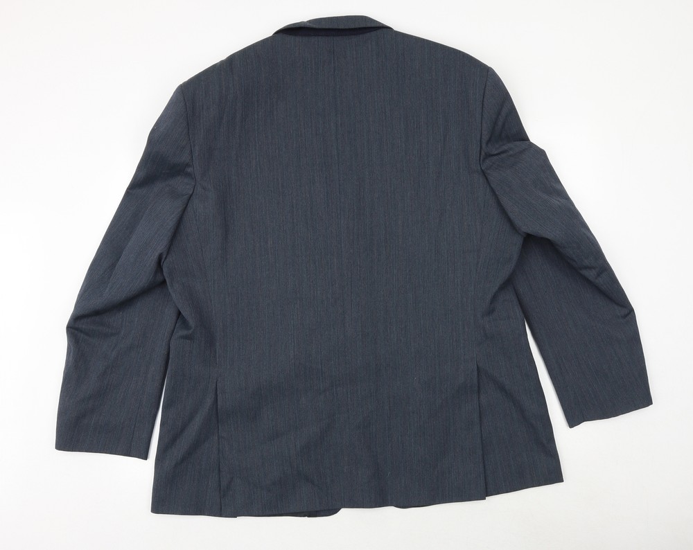 Debenhams Mens Blue Polyester Blend Suit Jacket Size 48 Reg