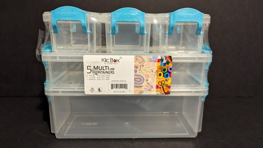 Craft Storage Snap-lid Containers