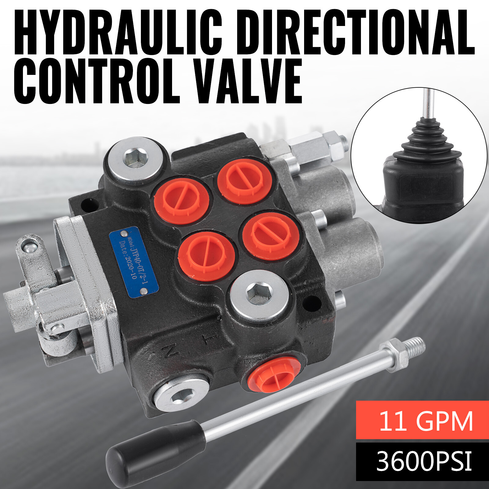 Tractor Loader Hydraulic Directional Control Valve 2 Spool 11 GPM With Joystick
