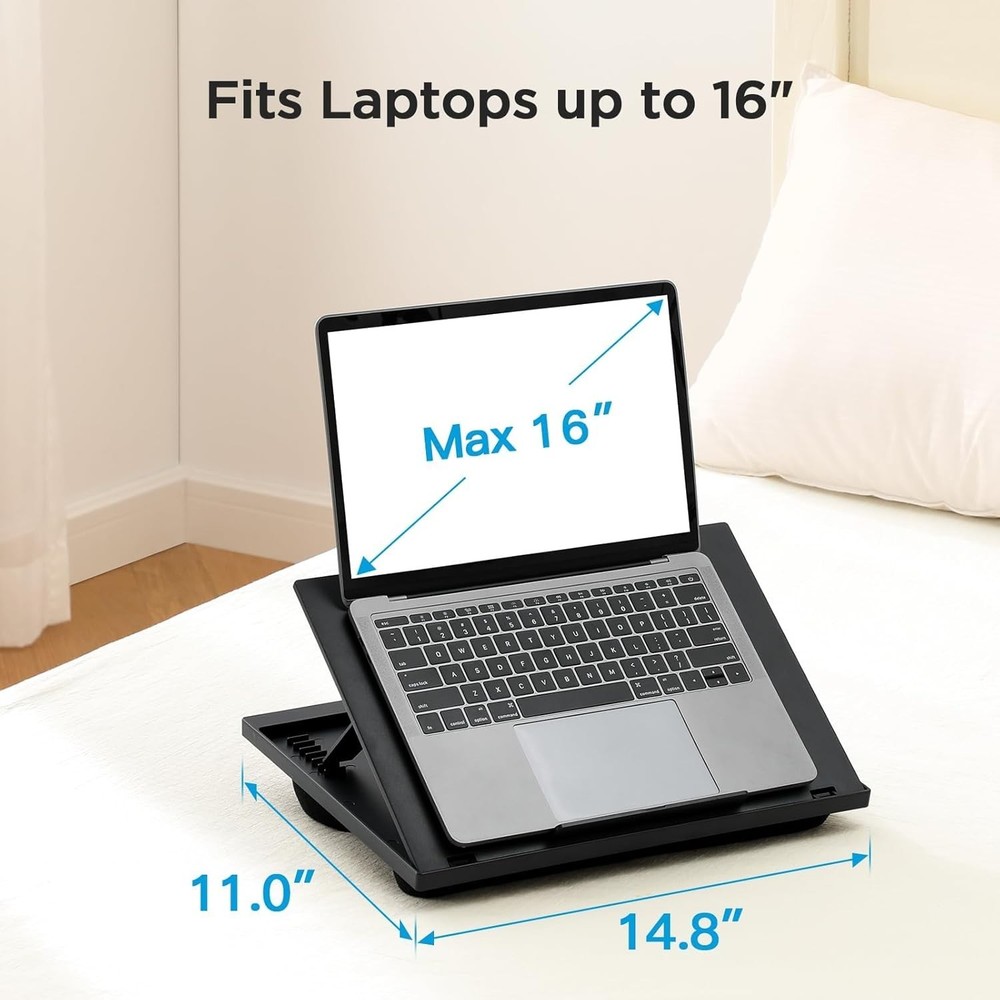 Multifunctional Adjustable Lap Desk for Easy Work Anywhere - Fits 15.6 Laptops