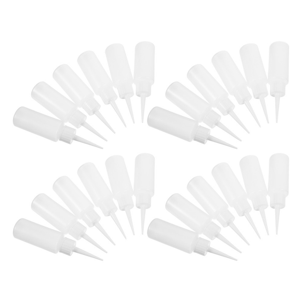 100 Pcs Sewing Agent Bottle Plastic with Nozzle Tip Empty Dropper Bottles