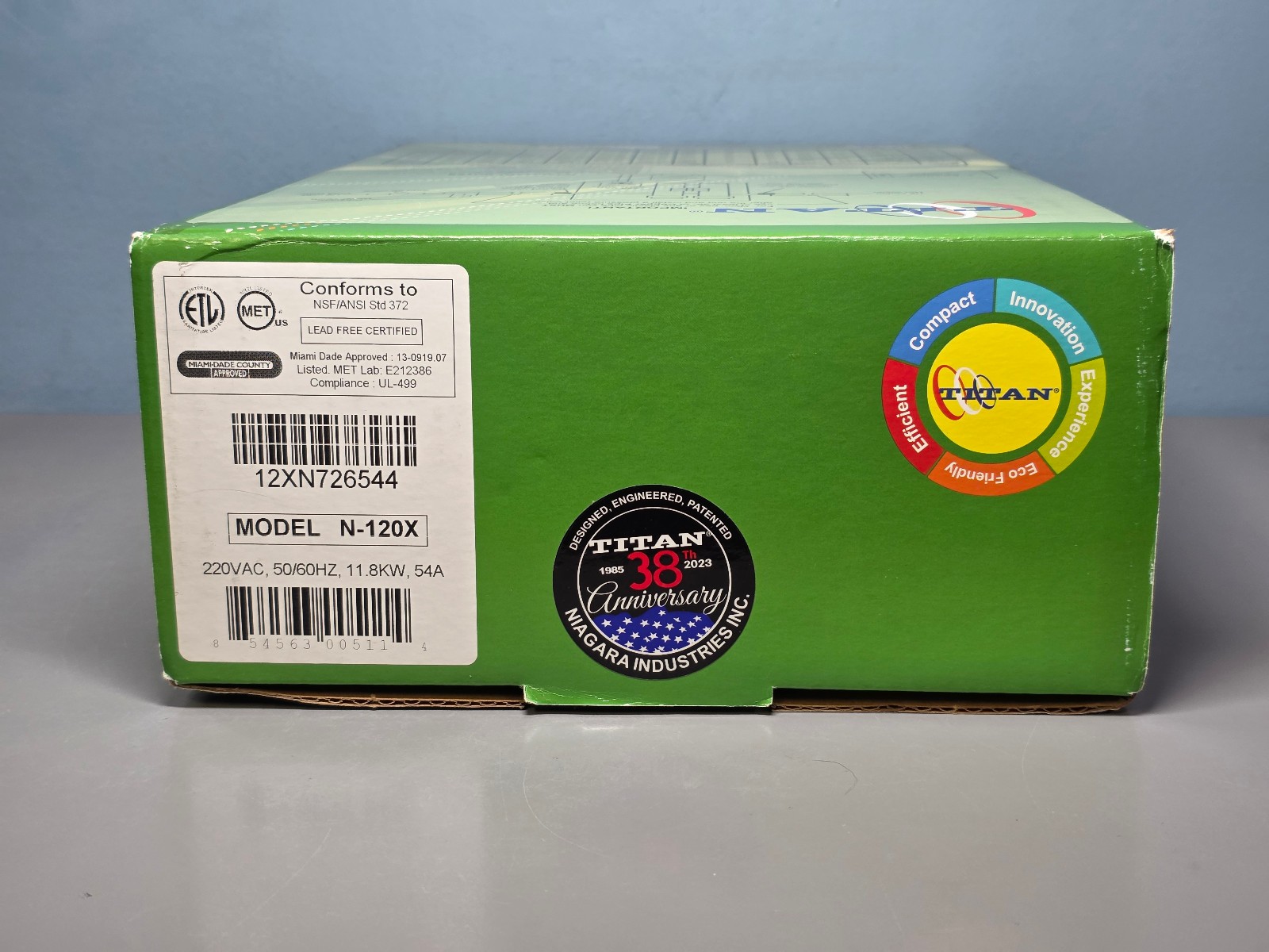 Niagara Industries Titan Electronic Tankless Water Heater - N-120X - New!