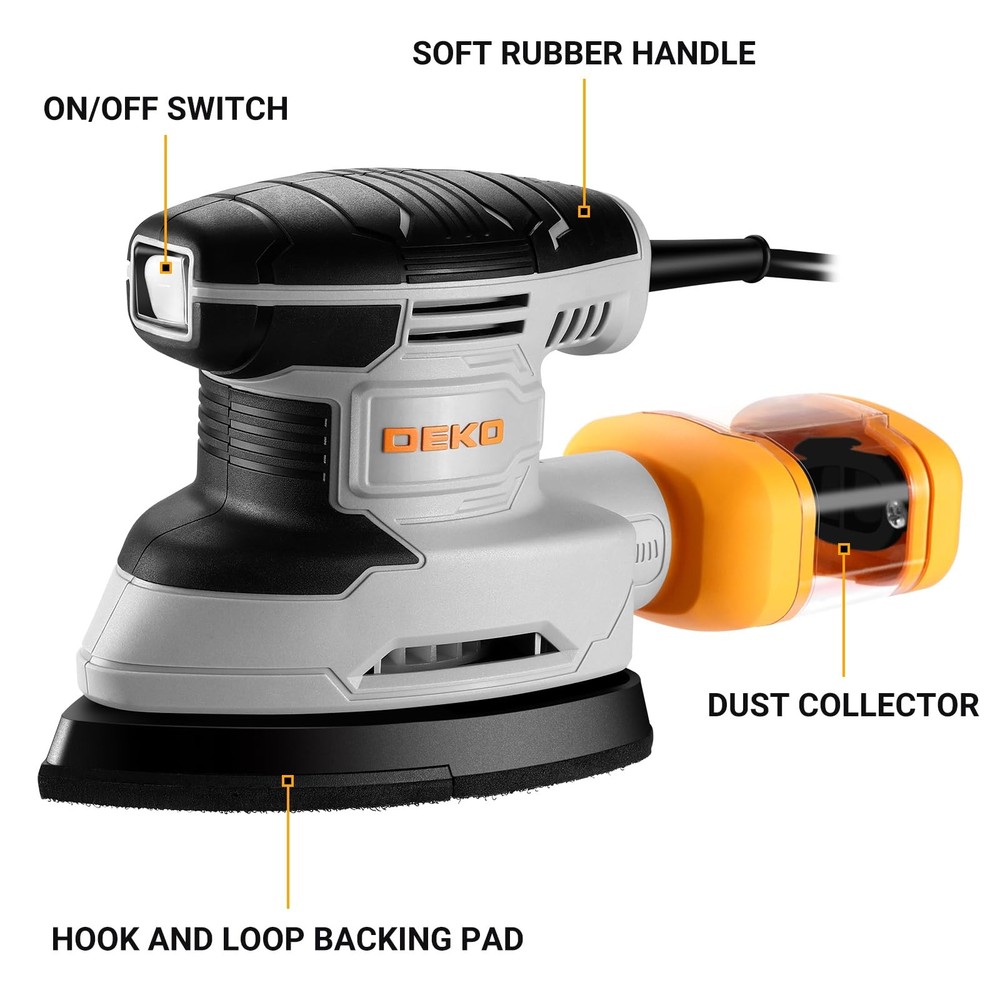 Detail Sander: 1.5A Multi-Function Mouse Sander Electric Sander Tool Corded P...
