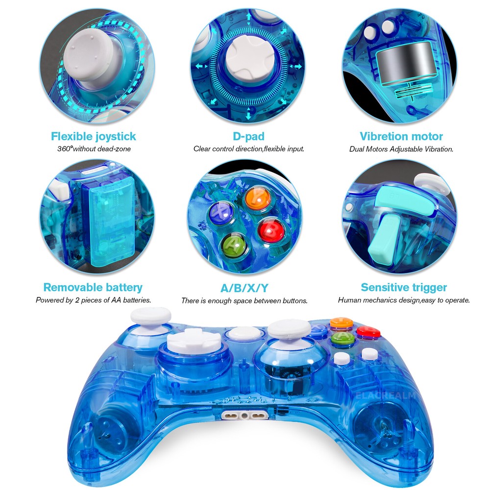 Wireless Xbox 360 Controllers Joysticks for Microsoft Xbox 360 Windows 7 8 10