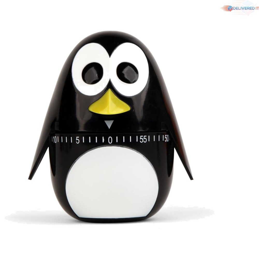 Penguin Kitchen Timer Plastic 60 Min Countertop Decor Time Management