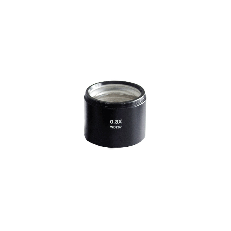 0.3X Auxiliary Objective Barlow Lens for Zoom Stereo Microscope, Thread:M48x0.75