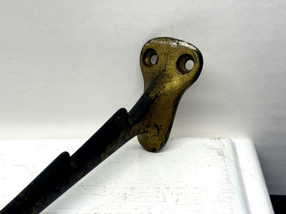 Vintage Cast Iron Wall Hook Clothes Hat Hanger 7 1/2" Step Multiple Spots