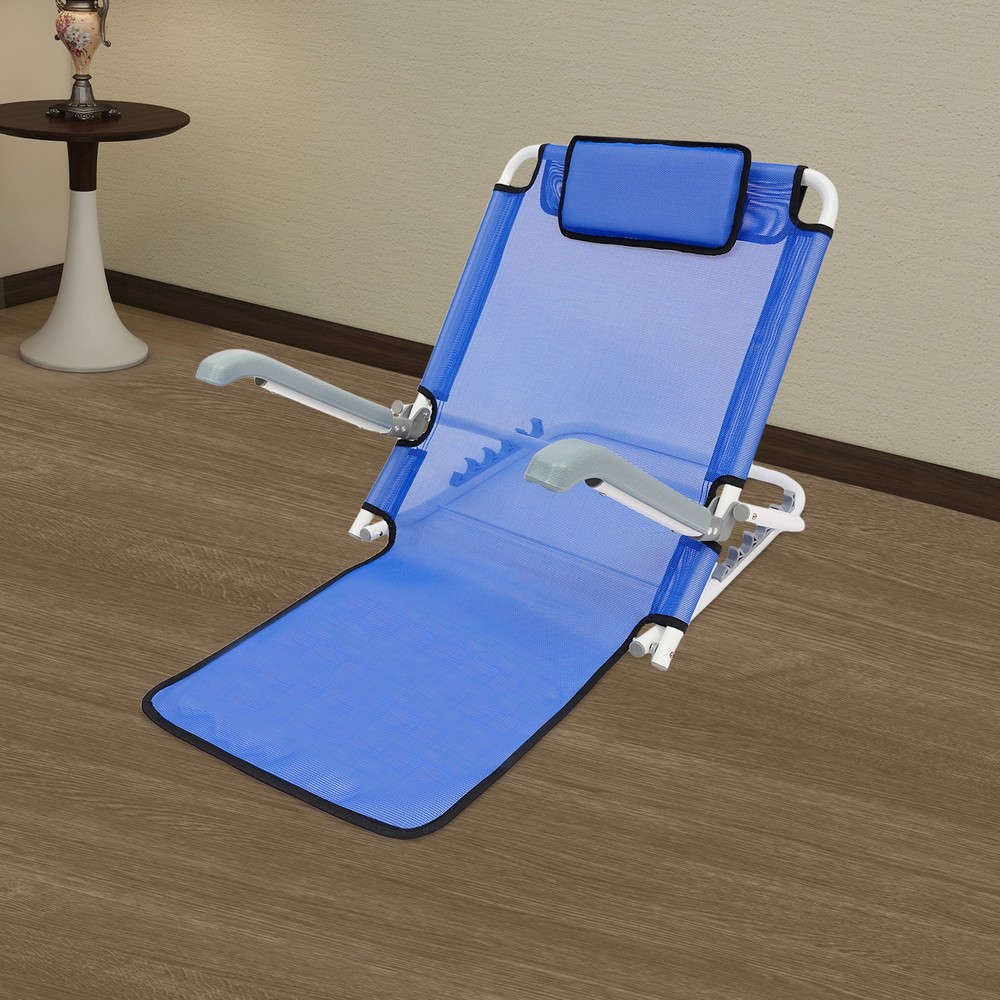 Adjustable Sit-Up Backrest Support with Armrests for Patient Care