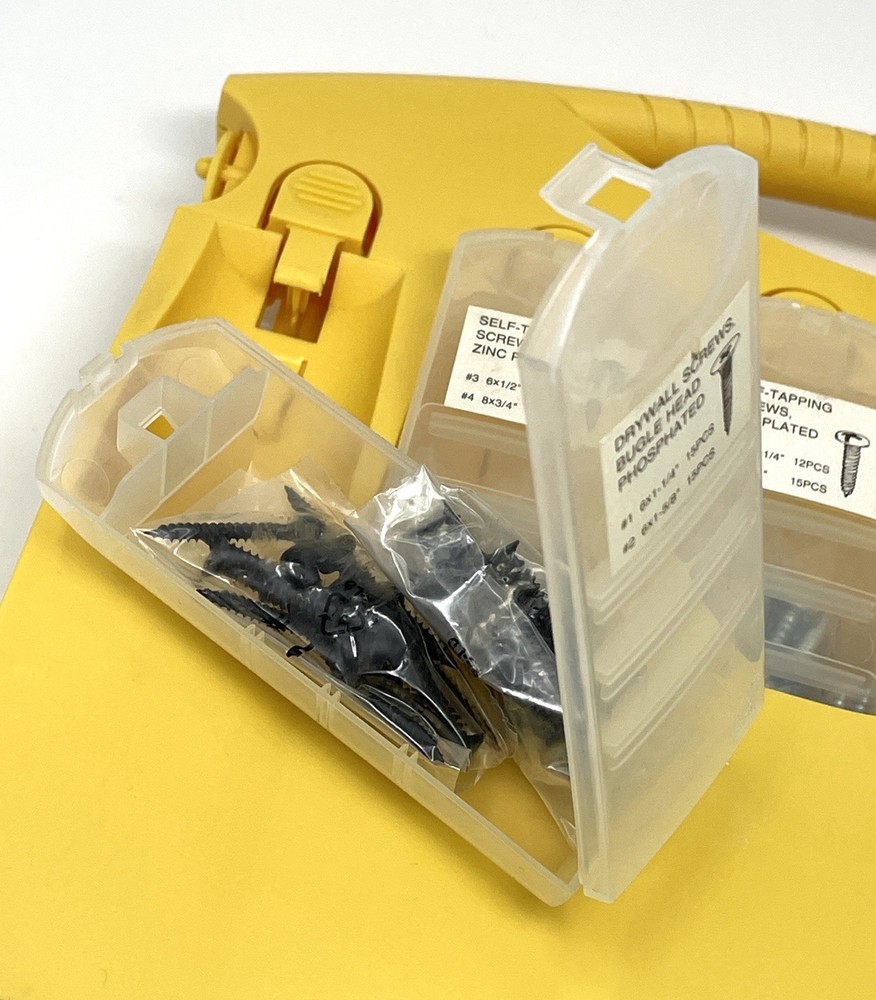 Vintage Pro-Pack Assorted Screws Caddy Carrying Case with Handle