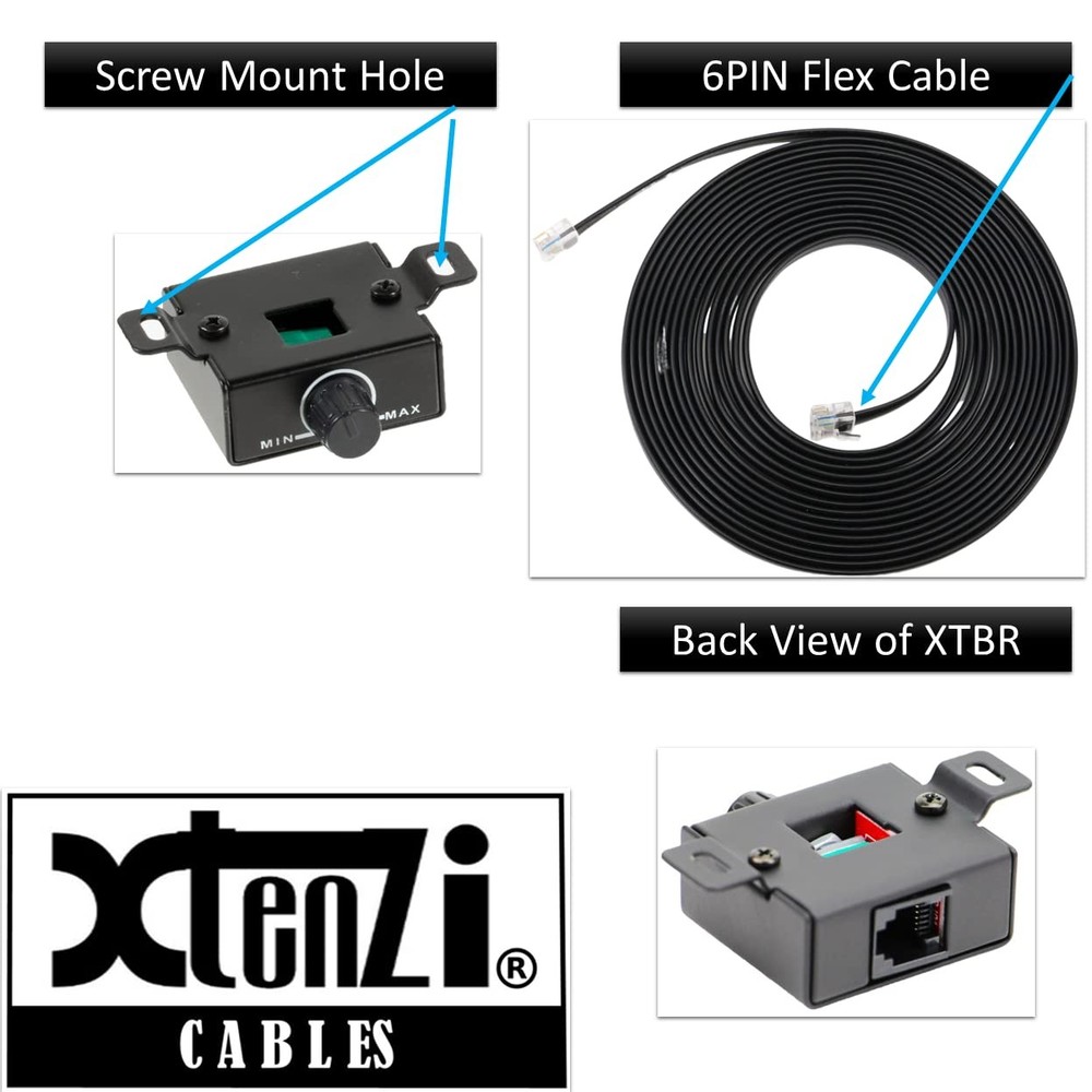 Xtenzi Amplifier Replacement Bass Knob Control Remote XTBR21 Compatible Black
