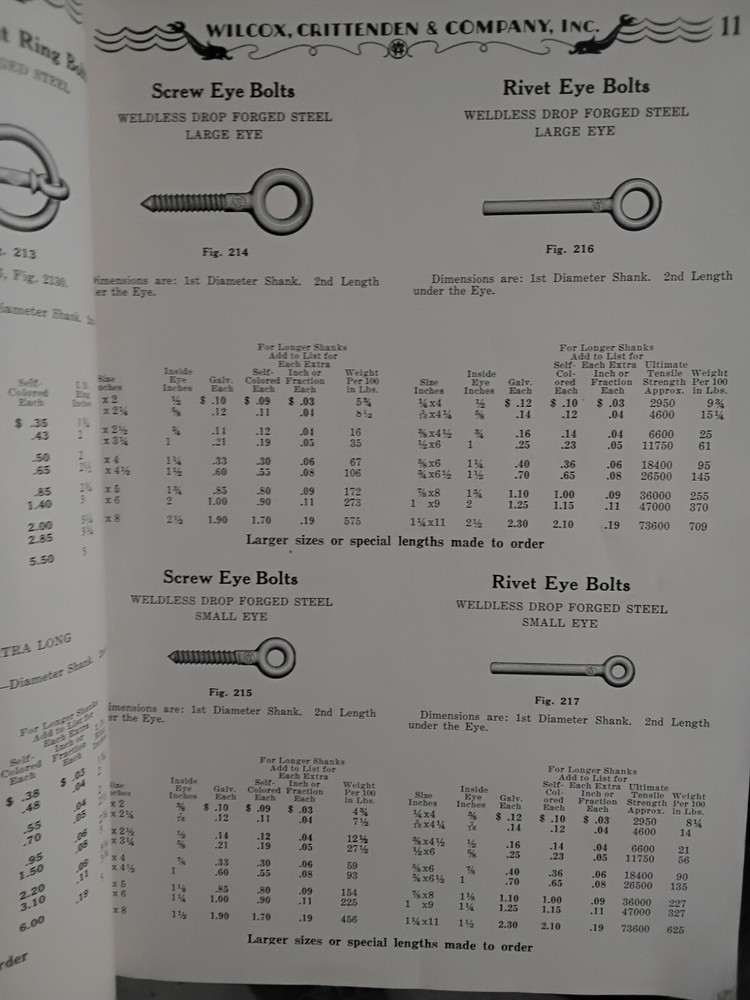 WILCOX CRITTENDEN MARINE HARDWARE CATALOG