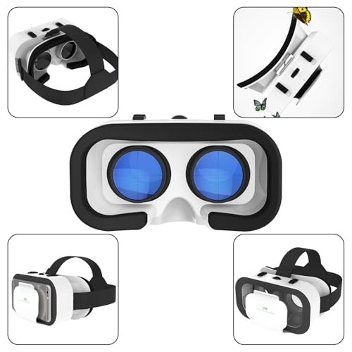 3D VR Headset with Controller - Adjustable Virtual Reality Goggles for 4.7-6.5"