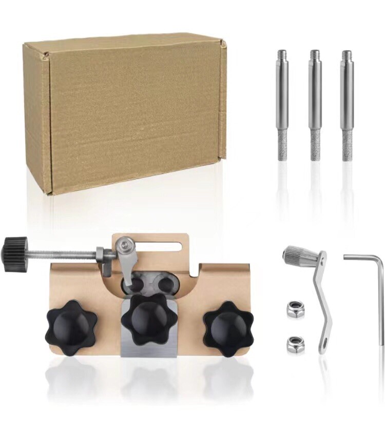 with 3 Pcs Sharpening Bits, Portable Chainsaw Chain Sharpener Tool