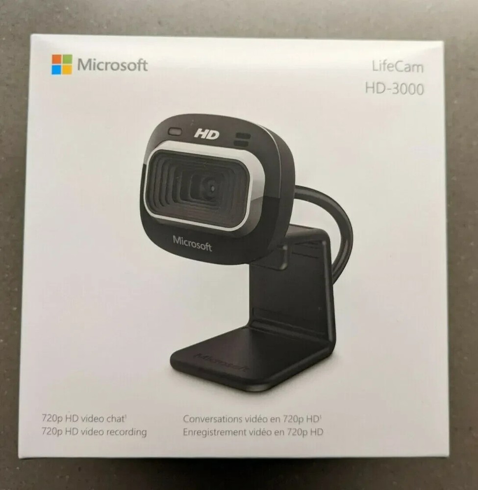 Microsoft LifeCam HD3000 Webcam - Black NEW Sealed
