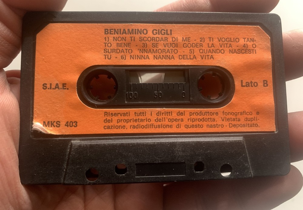 BENIAMINO LIGLI MUSIC CASSETTE
