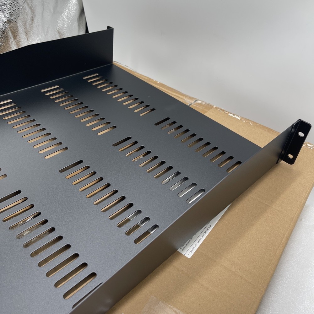 StarTech CABSHELF22V 2U 22in Vented Rack Mount Fixed Shelf Server Rack Cabinet