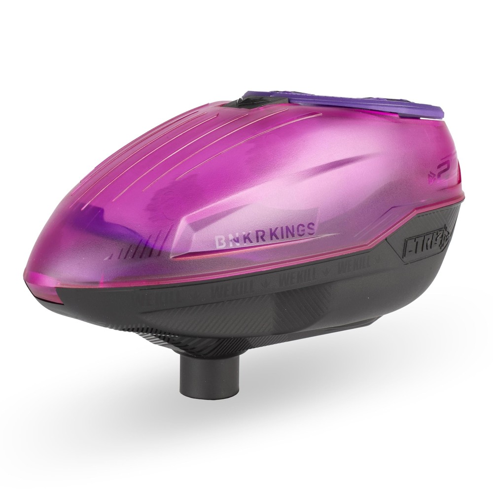 Crystal Purple / Black Bunkerkings CTRL2 Electronic Paintball Loader/Hopper