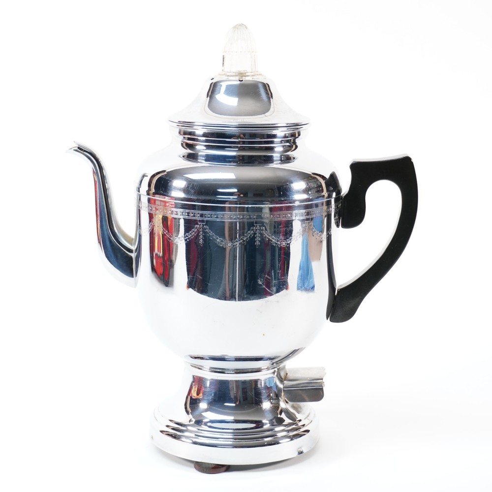 Vintage Classic Chrome Farberware coffee maker model 208