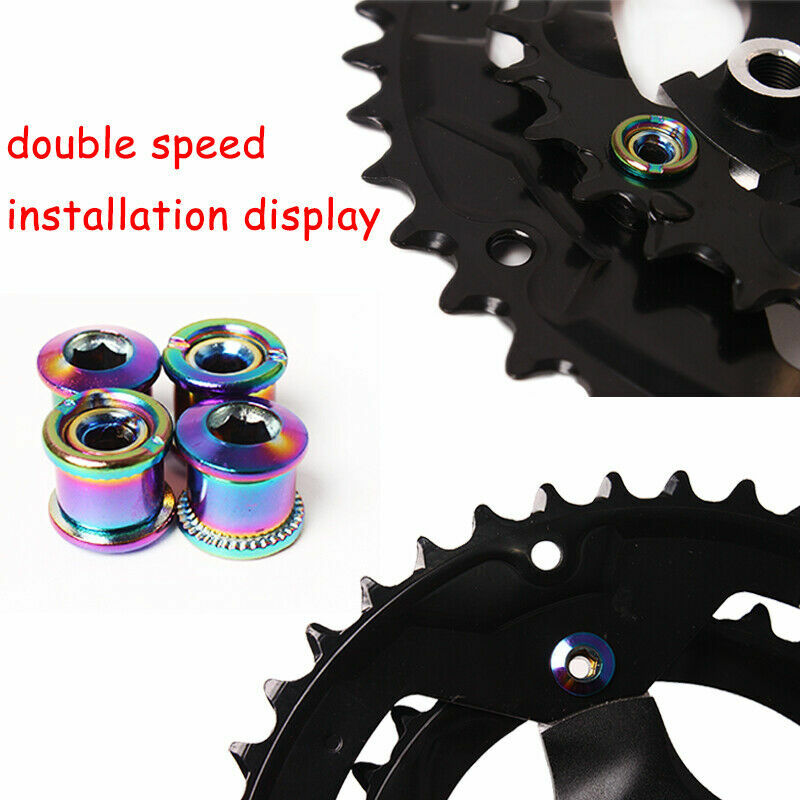 KRSEC MTB Chainring Bolts Road Bike Single/Double/Triple Speed Screws 4/5PCS US