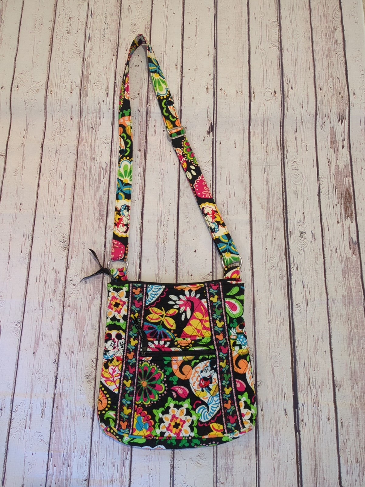 Vera Bradley Crossbody Hipster Disney Midnight With Mickey Minnie Mouse Black